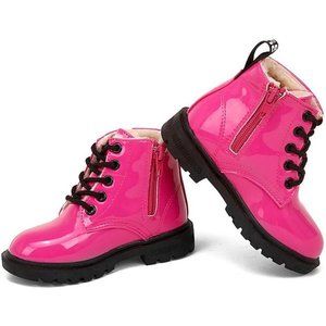 💕NWT Hot Pink Heart Purse & Girls Boots Patent Leather BARBIE Halloween …